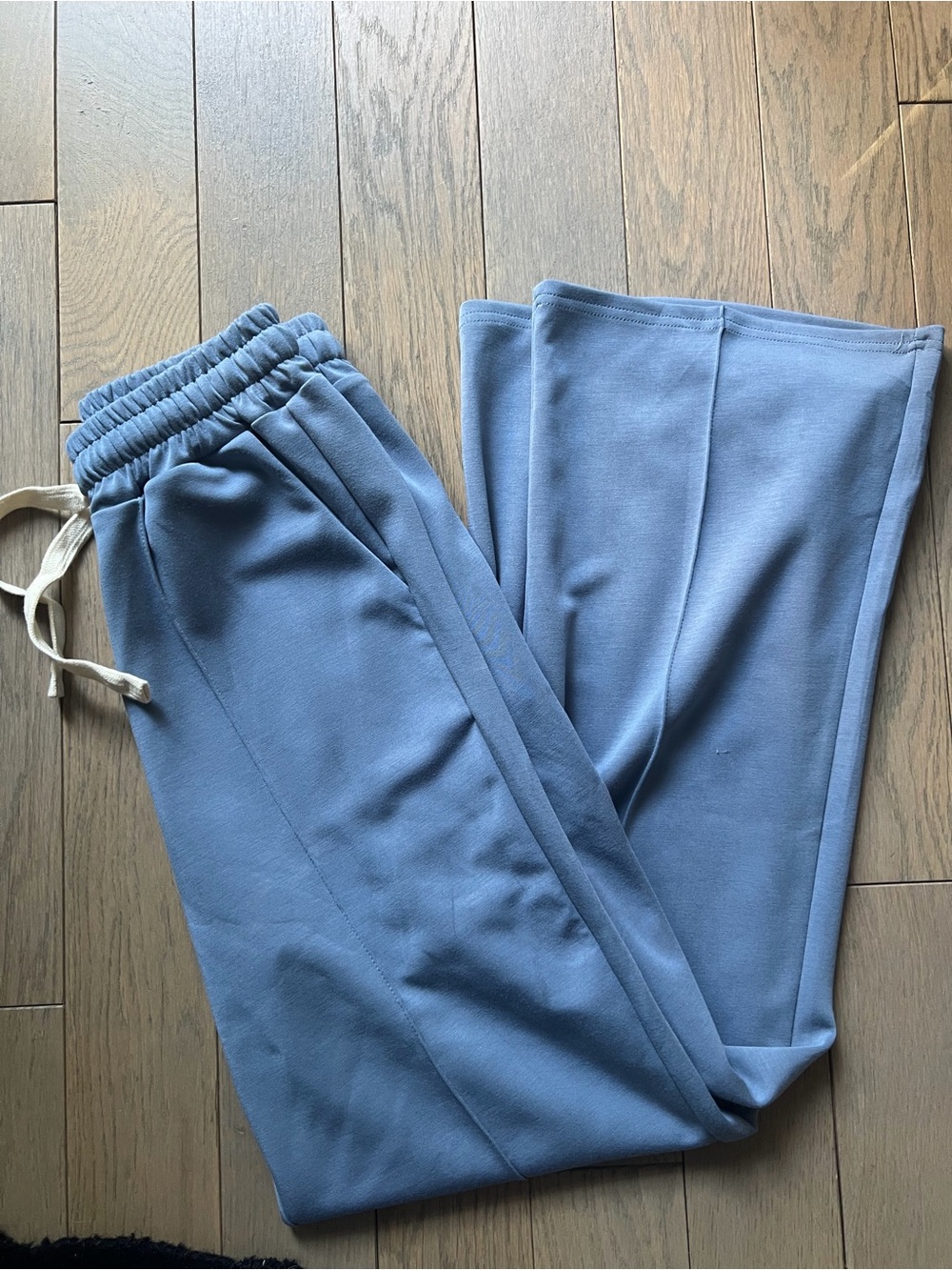 Blue Track Pants with Drawstring Waist